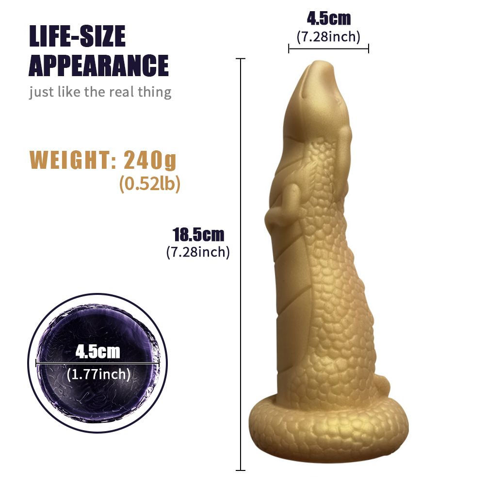 STV Monster Cock 7" Dildo #41-Gold