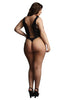 Le Désir Black Contrast Fence Net Teddy - SexToysVancouver.Delivery