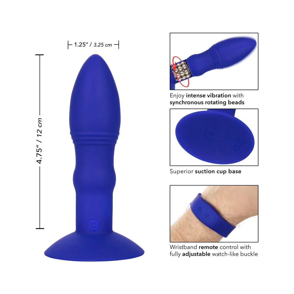 Eclipse Remote Thrusting Rotator Anal Probe in Blue