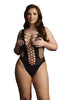 Le Désir Black Contrast Fence Net Teddy - SexToysVancouver.Delivery