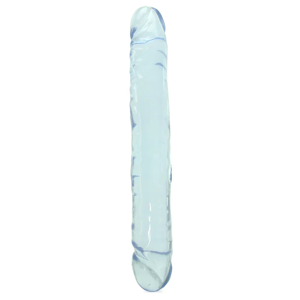 Crystal Jellies Jr. Double 12 Inch Dildo in Clear - SexToysVancouver.Delivery