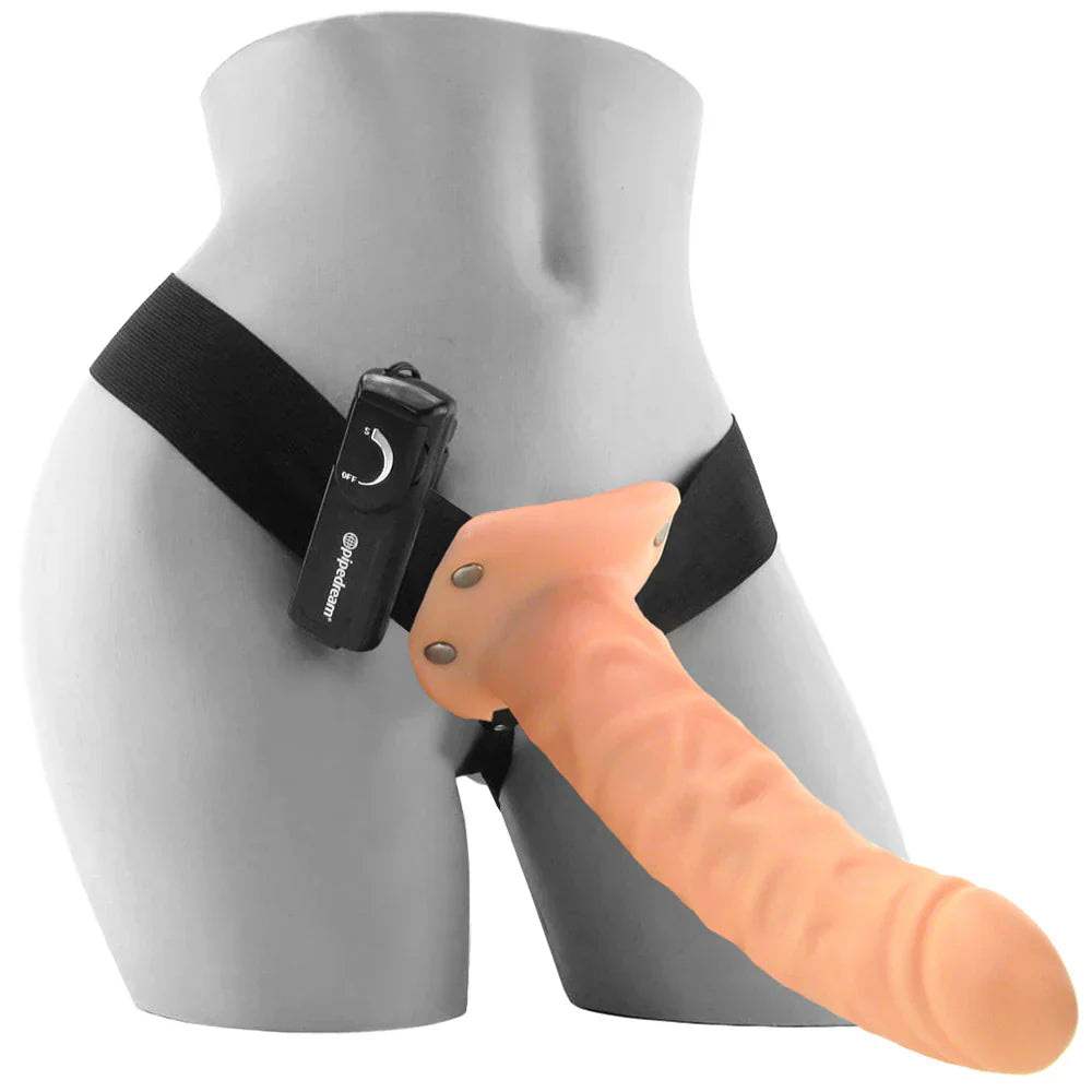 Fetish Fantasy 8" Hollow Vibrating Strap-On - SexToysVancouver.Delivery