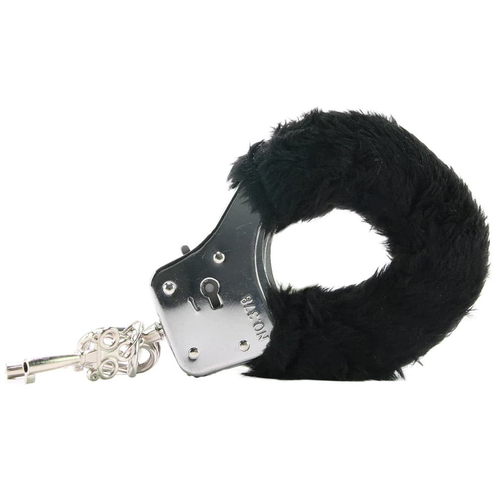 Black Furry Hand Cuffs - SexToysVancouver.Delivery