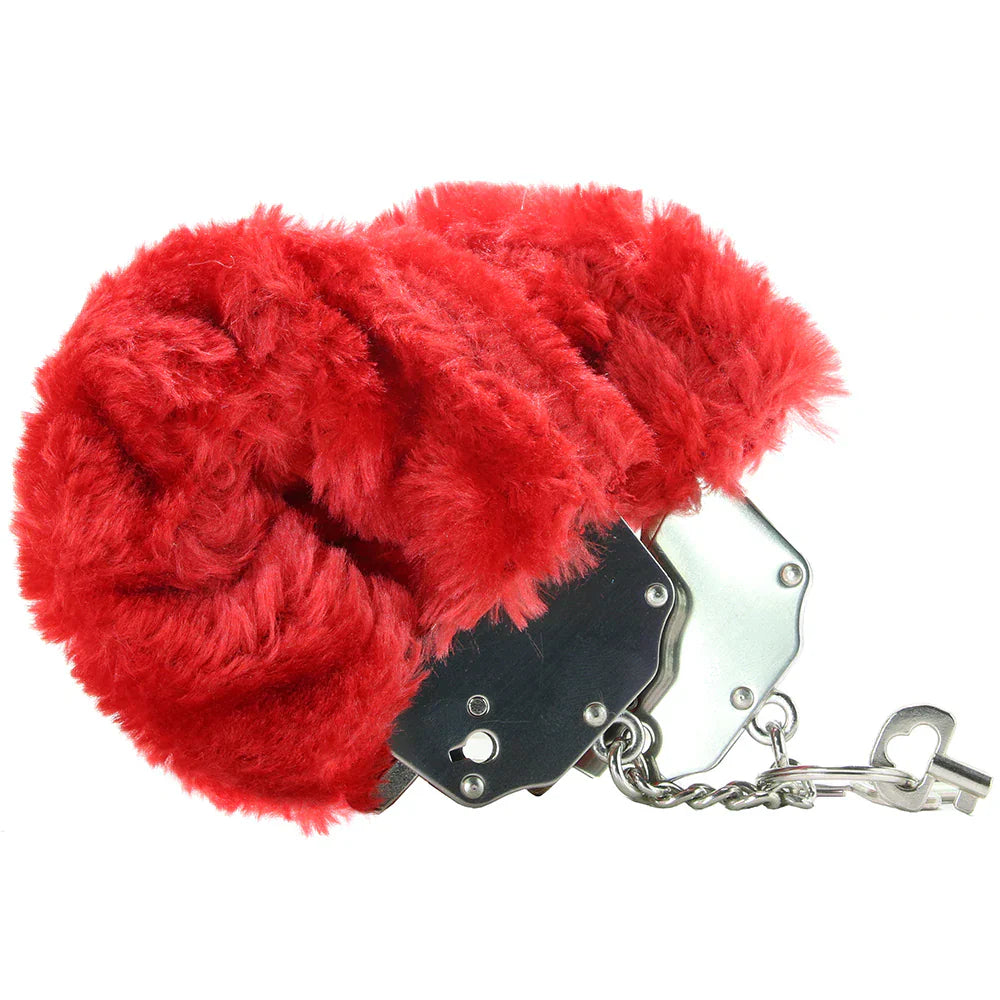 Fetish Fantasy Furry Cuffs in Red - SexToysVancouver.Delivery