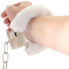 White Playful Furry Cuffs with Keys - SexToysVancouver.Delivery