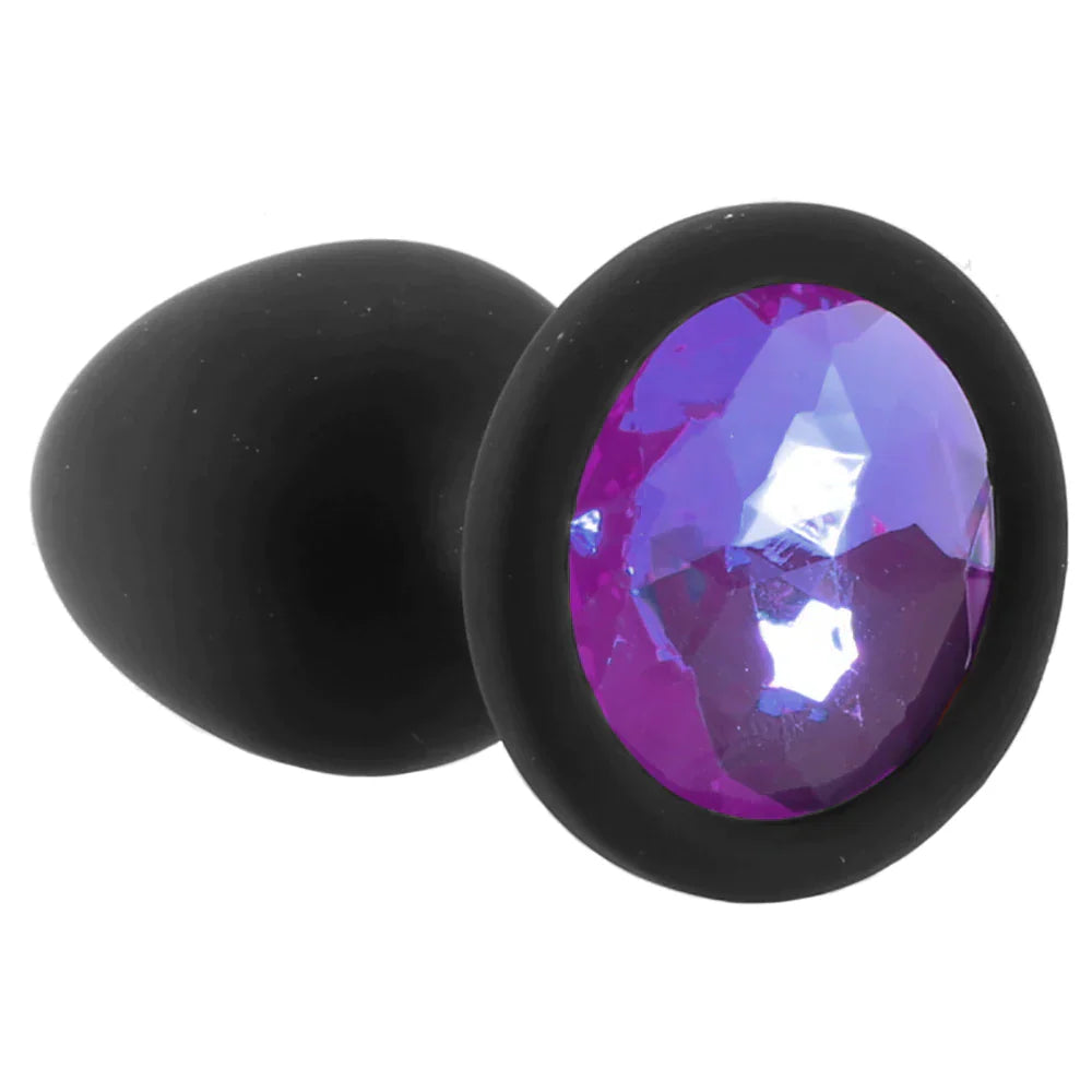 Booty Bling Small Purple Jeweled Silicone Plug - SexToysVancouver.Delivery