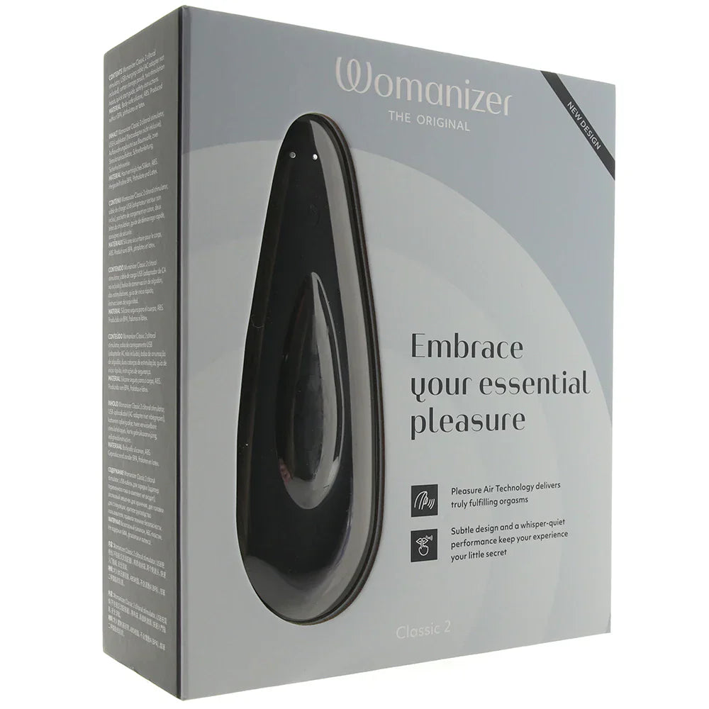 Womanizer Classic 2 Pleasure Air Stimulator in Black - SexToysVancouver.Delivery