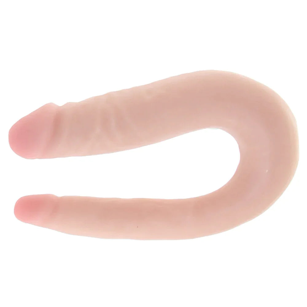 Dr. Skin Mini 12 Inch Double Dildo in Vanilla - SexToysVancouver.Delivery