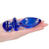 Load image into Gallery viewer, Chrystalino Rocker Glass Butt Plug in Blue - SexToysVancouver.Delivery