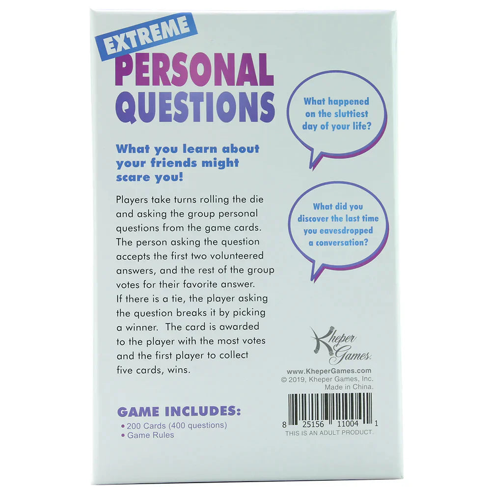 Extreme Personal Questions Party Game - SexToysVancouver.Delivery