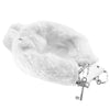 White Playful Furry Cuffs with Keys - SexToysVancouver.Delivery