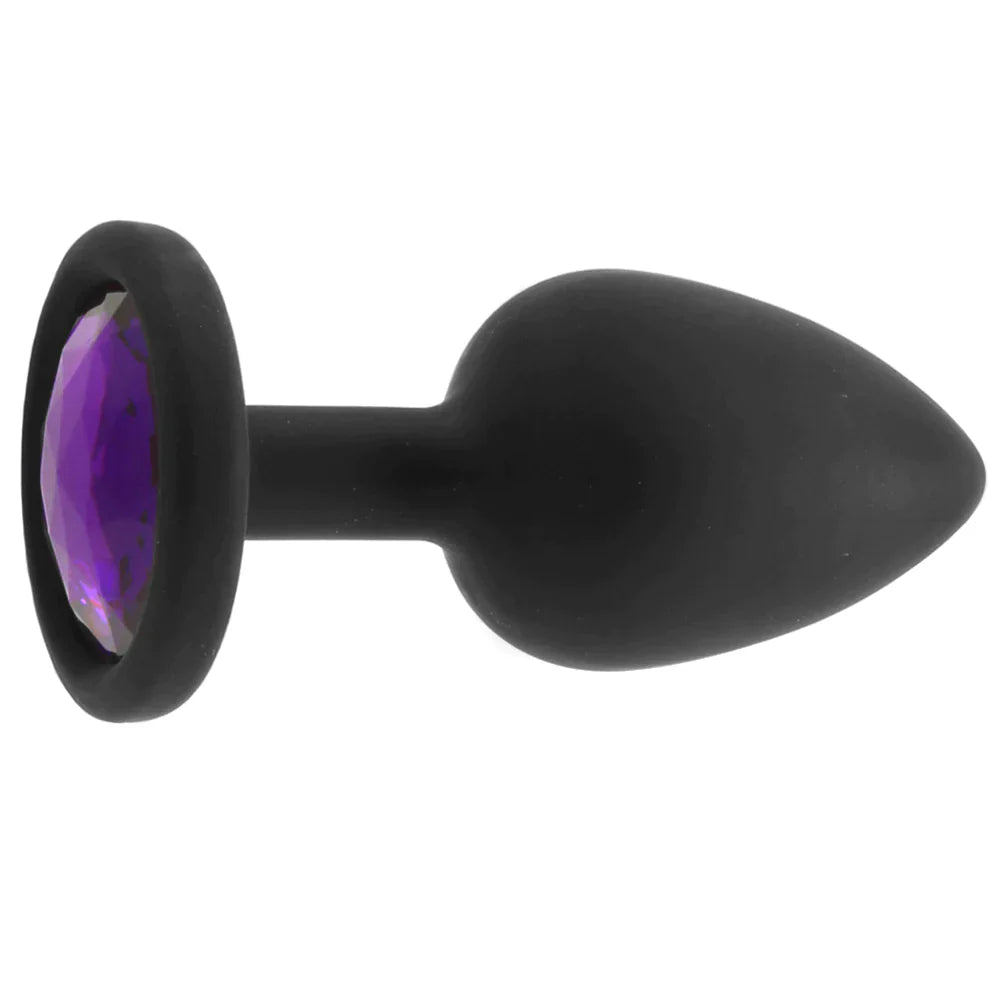 Booty Bling Small Purple Jeweled Silicone Plug - SexToysVancouver.Delivery