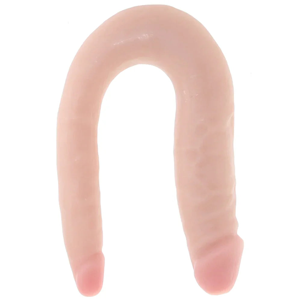 Dr. Skin Mini 12 Inch Double Dildo in Vanilla - SexToysVancouver.Delivery