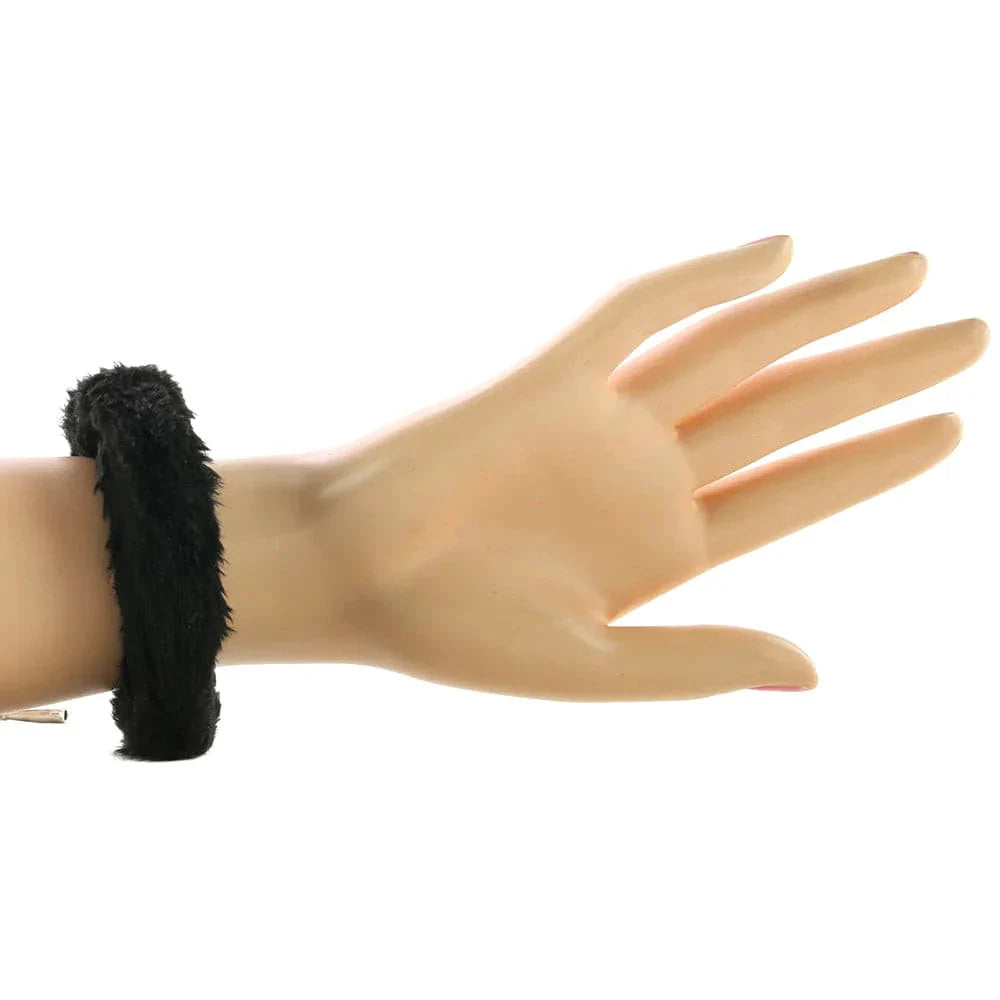 Black Furry Hand Cuffs - SexToysVancouver.Delivery