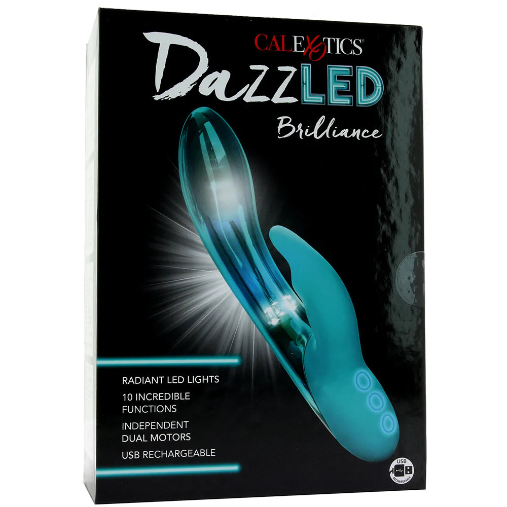 DazzLED Brilliance Rabbit Vibe in Blue - SexToysVancouver.Delivery