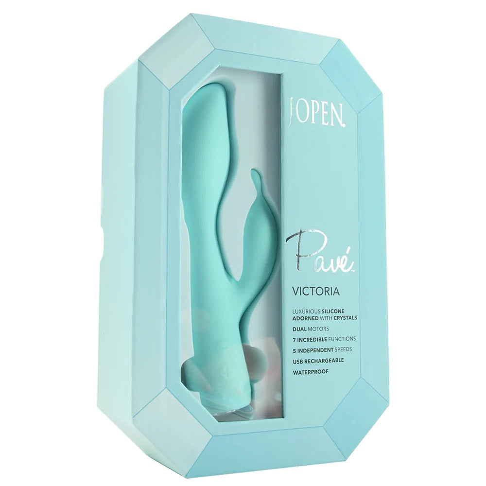 Pavé Victoria Rabbit Vibe in Teal - SexToysVancouver.Delivery