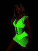 RHT Glow In The Dark Fishnet Bodystocking Dress