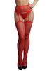 Load image into Gallery viewer, Le Désir Red Suspender Rhinestone Pantyhose - SexToysVancouver.Delivery