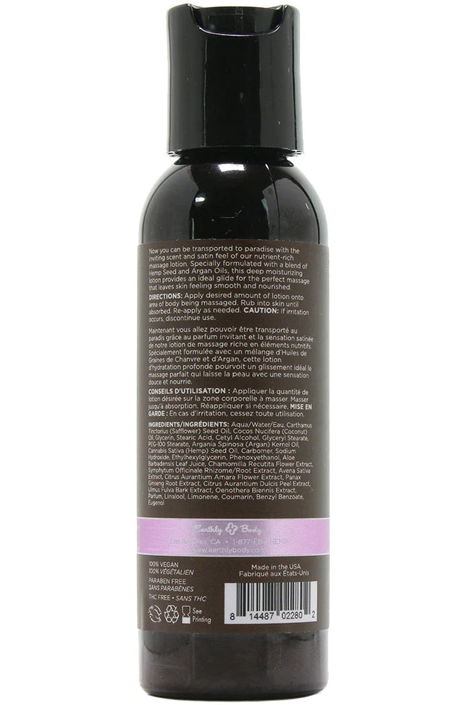 Hemp Seed Massage Lotion 2oz/60ml in Lavender - SexToysVancouver.Delivery