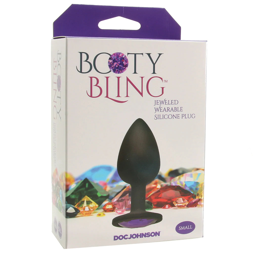 Booty Bling Small Purple Jeweled Silicone Plug - SexToysVancouver.Delivery