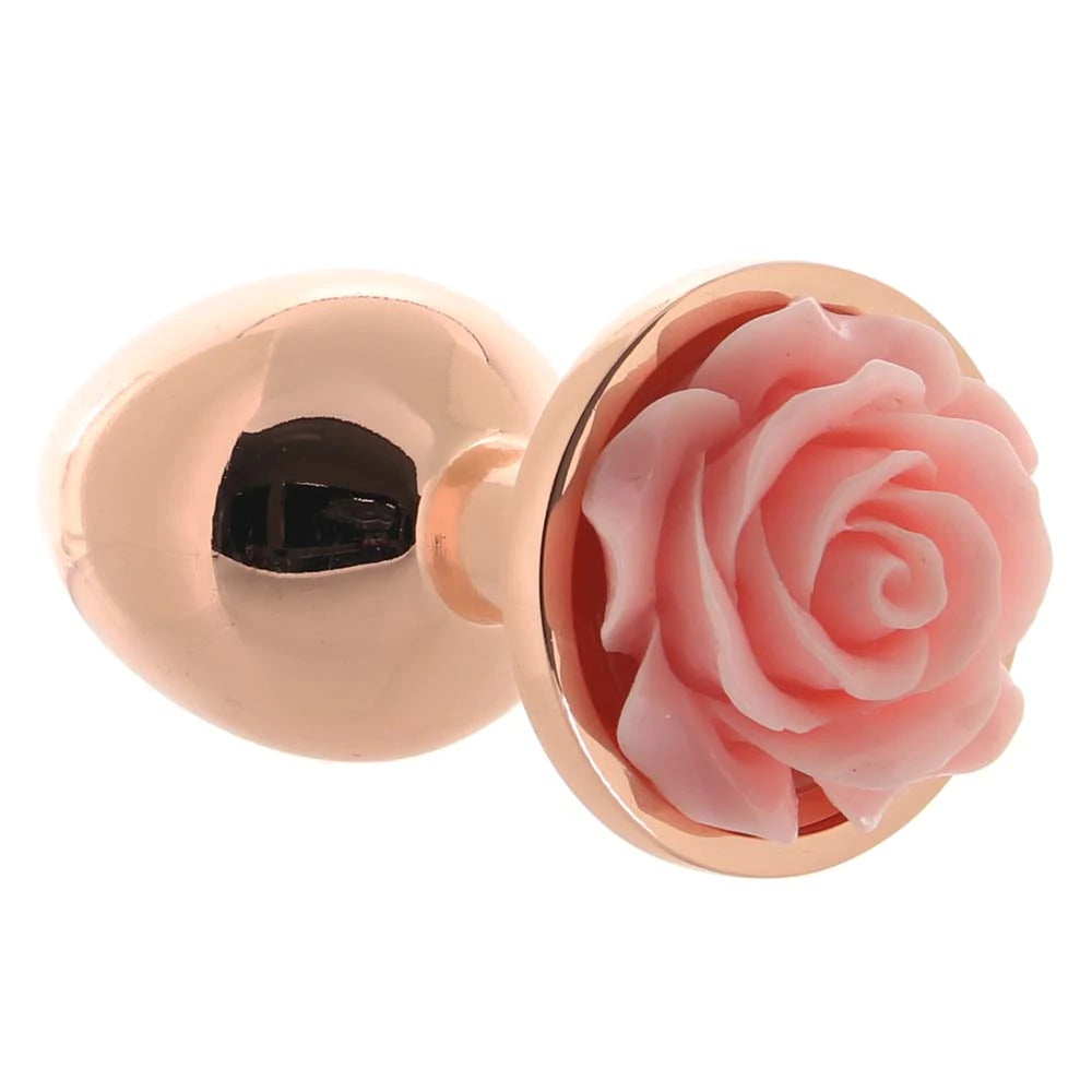 Rear Assets Small Rose Aluminum Plug in Rose/Pink - SexToysVancouver.Delivery