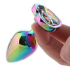 Load image into Gallery viewer, Rear Assets Heart Gem Metal Plug Kit in Rainbow - SexToysVancouver.Delivery