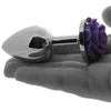 Load image into Gallery viewer, Rear Assets Small Rose Aluminum Plug in Silver/Purple - SexToysVancouver.Delivery