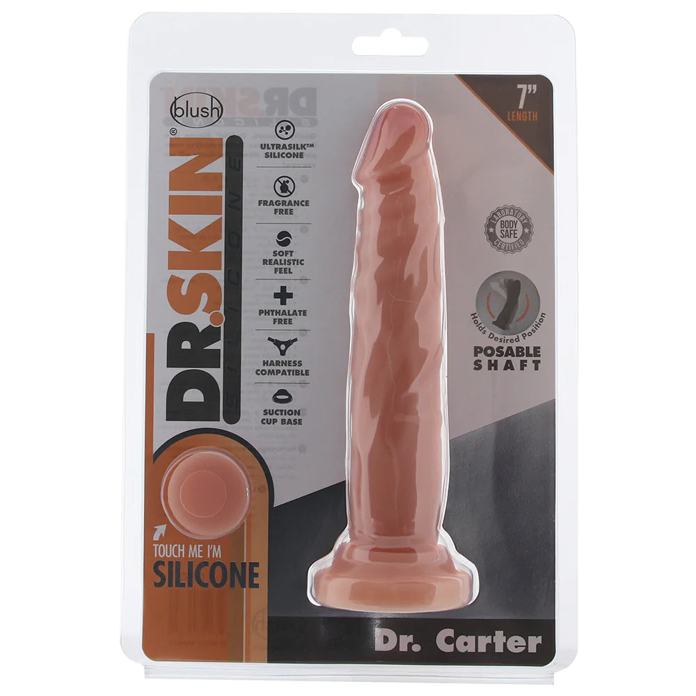 Dr. Skin Dr. Carter 7 Inch Dildo in Vanilla - SexToysVancouver.Delivery