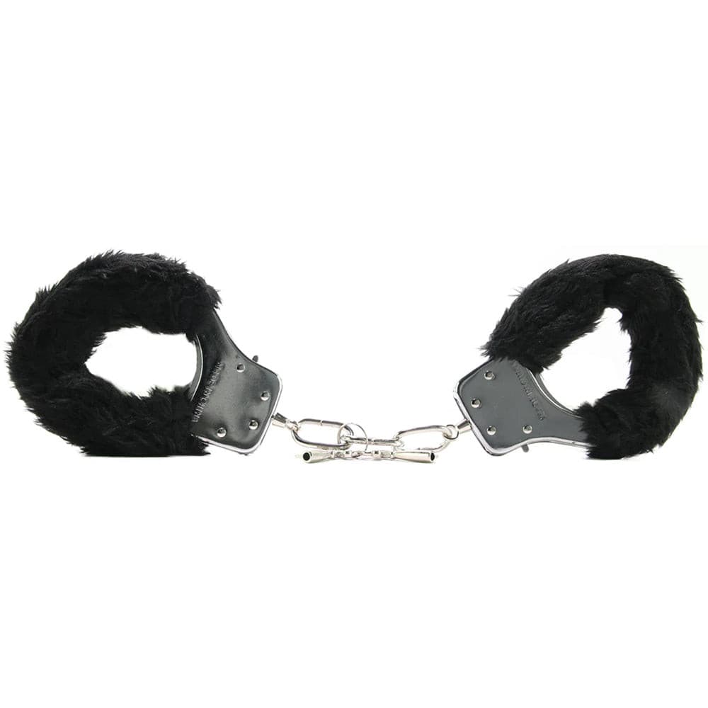Black Furry Hand Cuffs - SexToysVancouver.Delivery