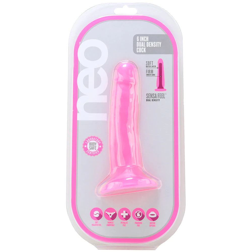 Neo 6 Inch Dual Density Cock in Pink - SexToysVancouver.Delivery